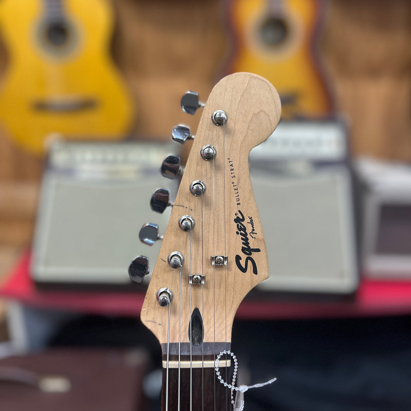 USED Fender Squier Straocaster Solidbody Electric Guitar, Fiesta Red