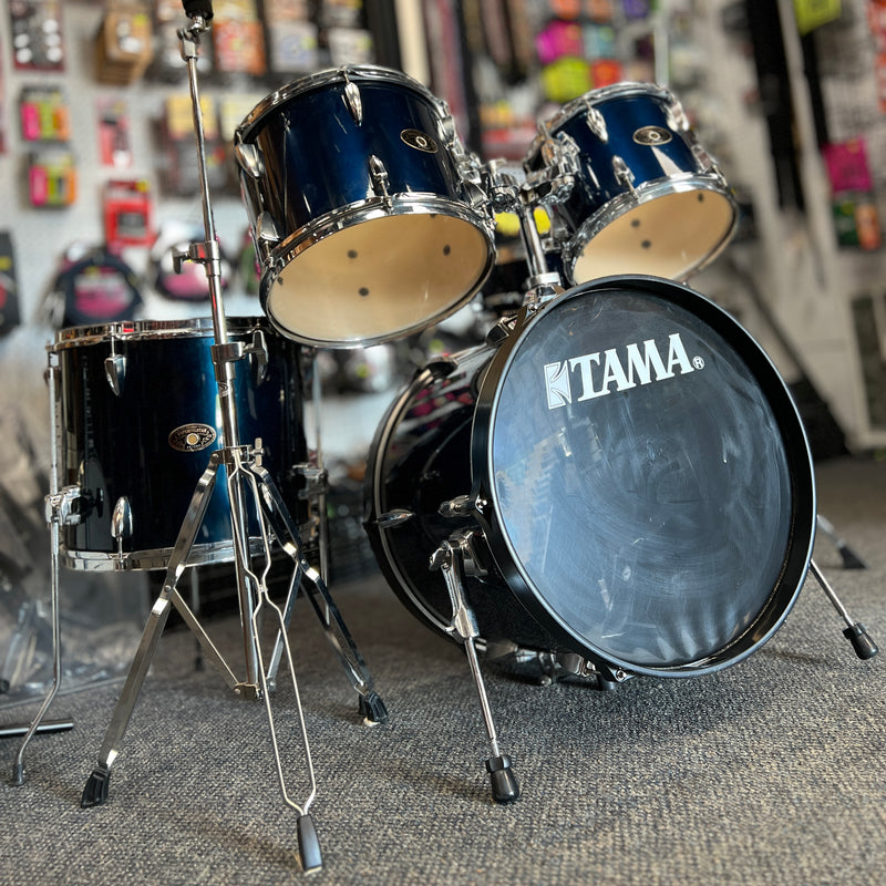 USED TAMA Imperialstar 5-Piece Complete Drum Set With 18" Bass Drum, Dark Blue