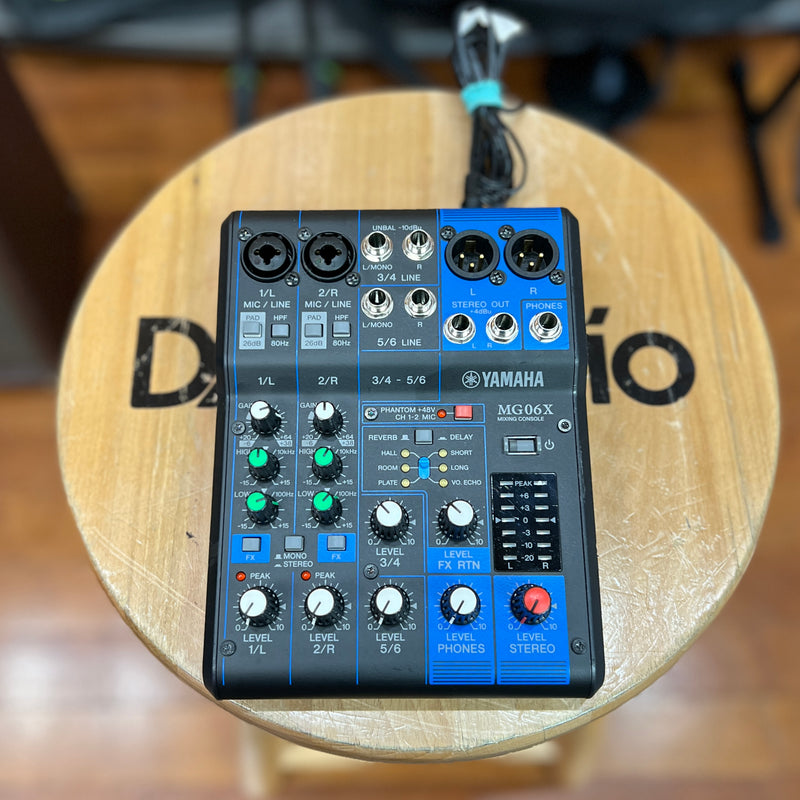 USED YAMAHA MG06X 6-Input Compact Stereo Mixer with Effects