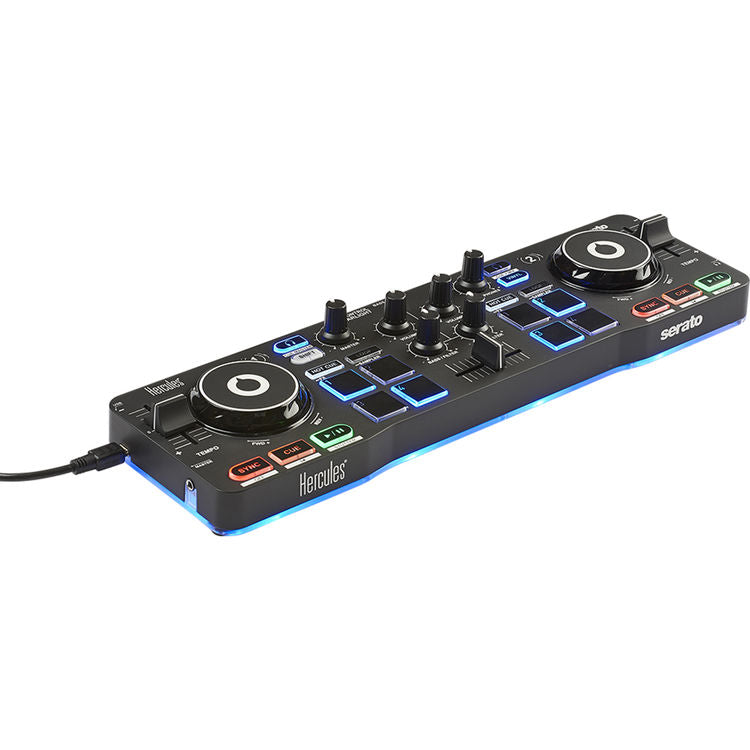 Hercules DJ Starter Kit with Starlight Controller, Speakers, Headphones, & Serato DJ Lite Software