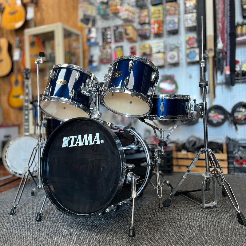 USED TAMA Imperialstar 5-Piece Complete Drum Set With 18" Bass Drum, Dark Blue