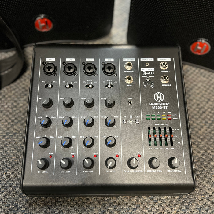 USED Harbinger M200-BT Portable PA System W/ Covers