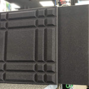 Acoustic Treatment Rigid Ceiling Tile, 24x24, Charcoal "4 Corner Stripes" Pattern-Dirt Cheep