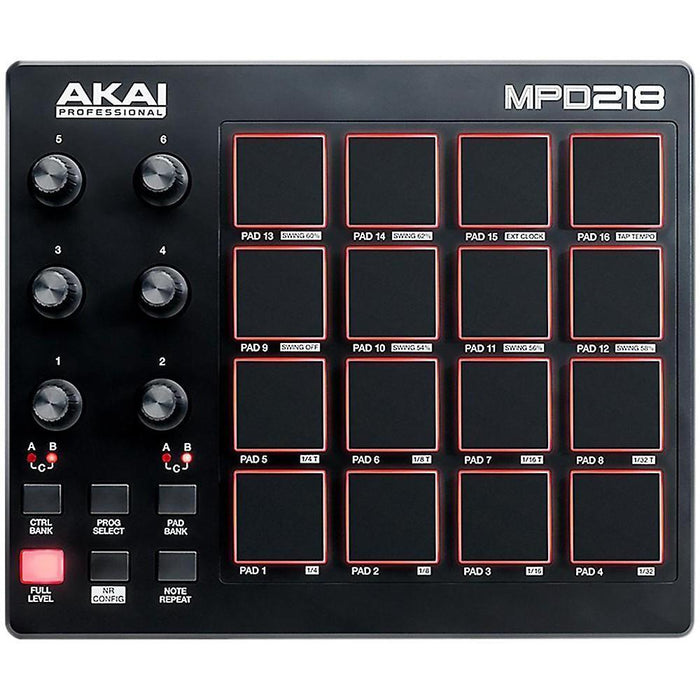 Akai Professional MPD218 MIDI Pad Controller with Download Software Package-Dirt Cheep