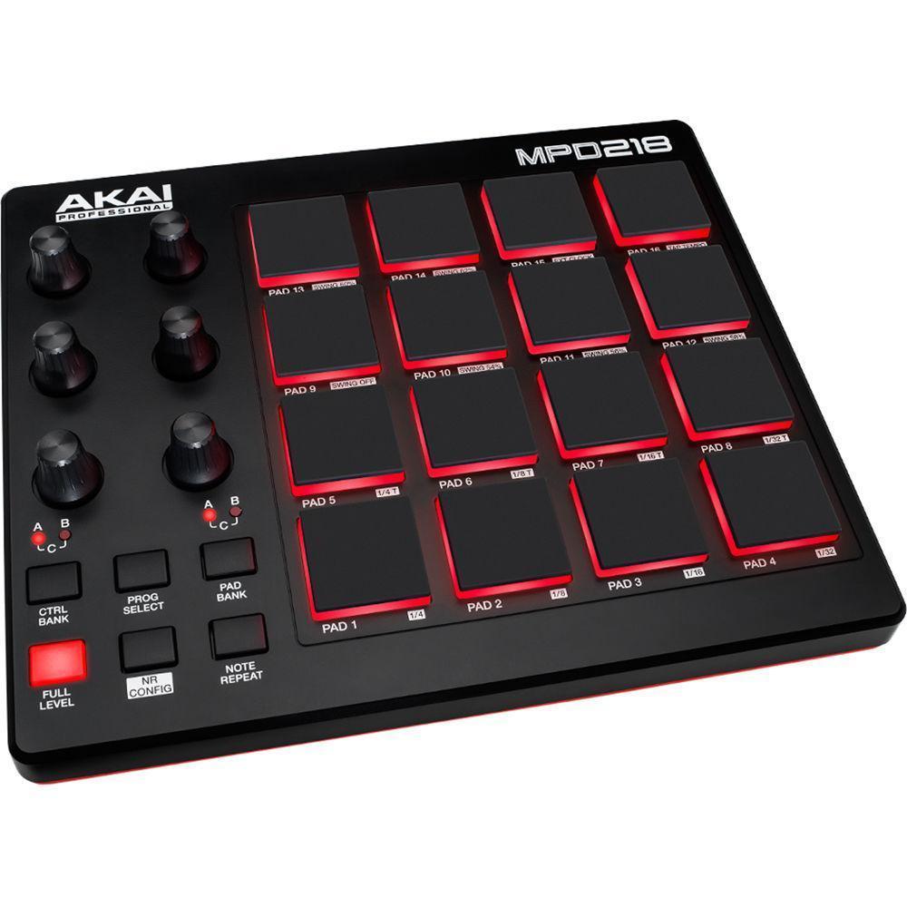 Akai Professional MPD218 MIDI Pad Controller with Download