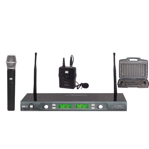 Audio 2000's AWM6547DUL Handheld & Lavaliere UHF Wireless Microphone System-Dirt Cheep