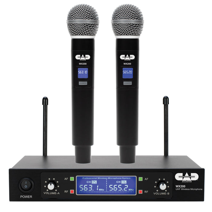 CAD Audio WX200 UHF Fixed Frequency Dual Handheld Microphone System