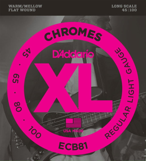D'Addario ECB81 Chromes Bass Guitar Strings, Light, 45-100, Long Scale-Dirt Cheep