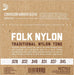 D'Addario EJ32 Folk Nylon Guitar Strings, Ball End, Silver Wound/Black Nylon Trebles-Dirt Cheep