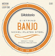 D'Addario EJ61 Nickel Wound Banjo Strings - .010-.023 Medium 5-Str-Dirt Cheep