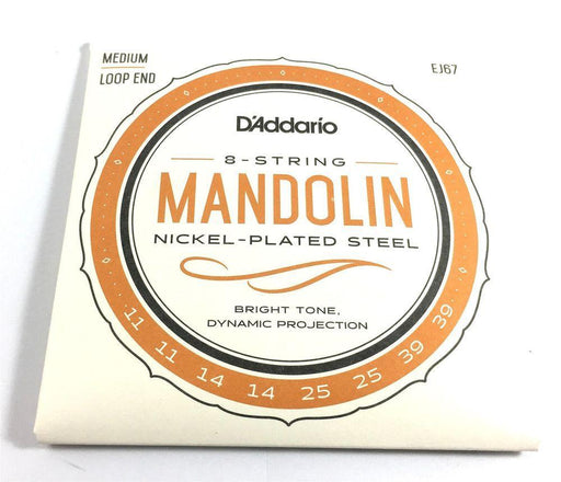 D'Addario EJ67 Nickel Mandolin Strings, .011 - .039, Loop End-Dirt Cheep