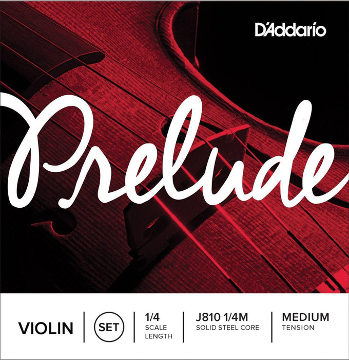 D'Addario J810 Prelude Violin String Set, 1/4 Scale, Medium Tension-Dirt Cheep
