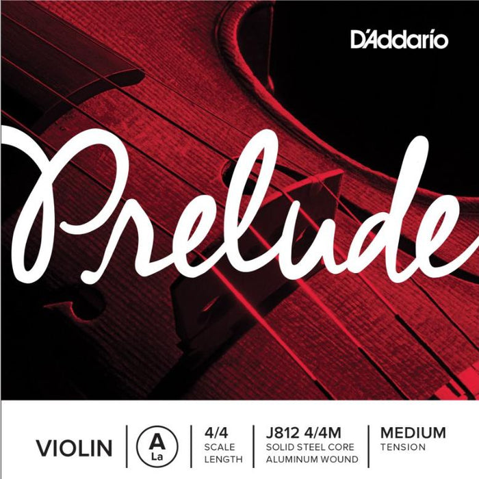 D'Addario J812 4/4M Prelude Violin Single A String, 4/4 Scale, Medium Tension-Dirt Cheep