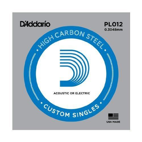 D'Addario PL012 Plain Steel Single Guitar String, .012-Dirt Cheep