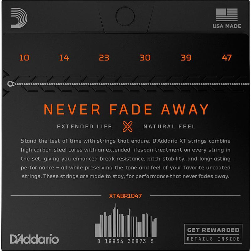 D'Addario XT Phosphor Bronze Acoustic Guitar Strings, Extra Light, 10-47