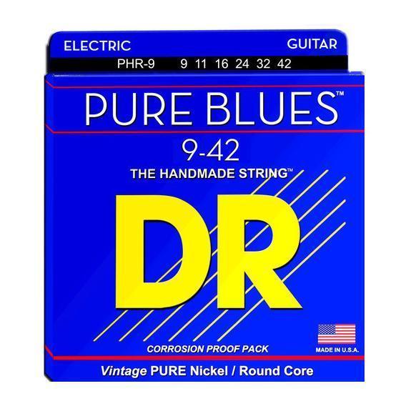DR Strings PHR-9 Pure Blues Pure Nickel Wrap Round Core 9-42-Dirt Cheep
