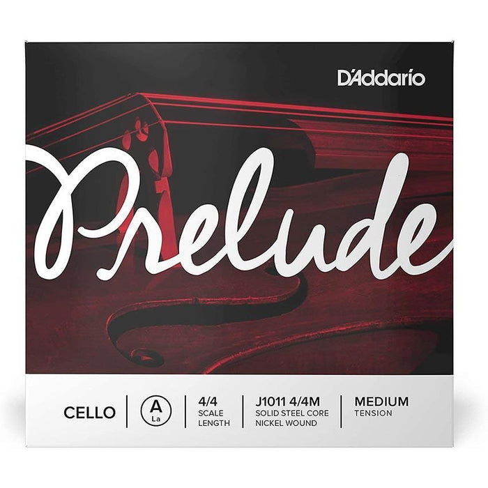D'addario J1011 4/4M Prelude Cello Single A String, 4/4 Scale, Medium Tension