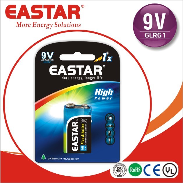 Eastar 9V Alkaline Battery, Single