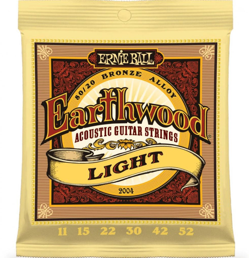 Ernie Ball 2004 Earthwood Light 80/20 Bronze Acoustic Set, .011 - .052-Dirt Cheep