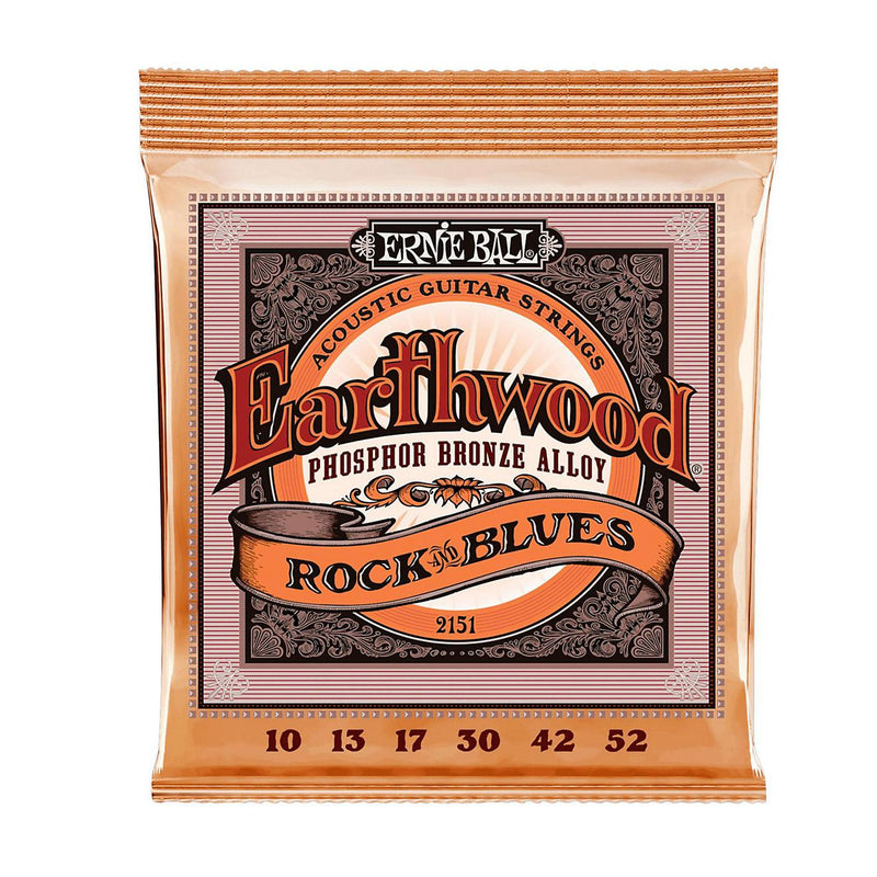 Ernie Ball 2151 Rock And Blues Earthwood Phosophor Bronze Acoustic Strings - .010-.052-Dirt Cheep