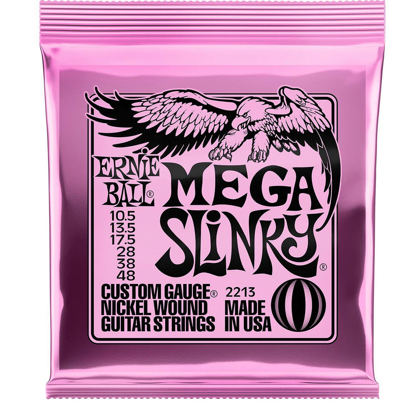 Ernie Ball 2213 Mega Slinky Nickel Wound Electric Guitar Strings - Gauge 10.5 - 48-Dirt Cheep