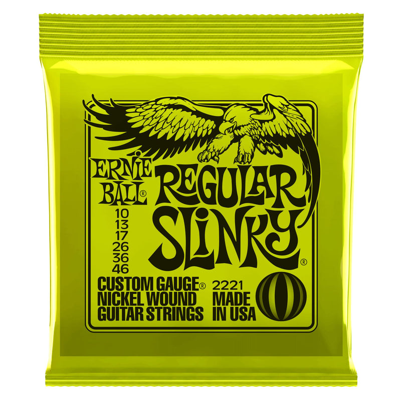 Ernie Ball 2221 Regular Slinky Nickel Wound Set, .010 - .046-Dirt Cheep