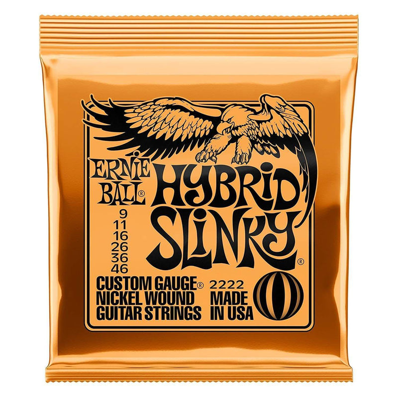 Ernie Ball 2222 Hybrid Slinky Nickel Wound Electric Guitar String Set, .009 - .046-Dirt Cheep
