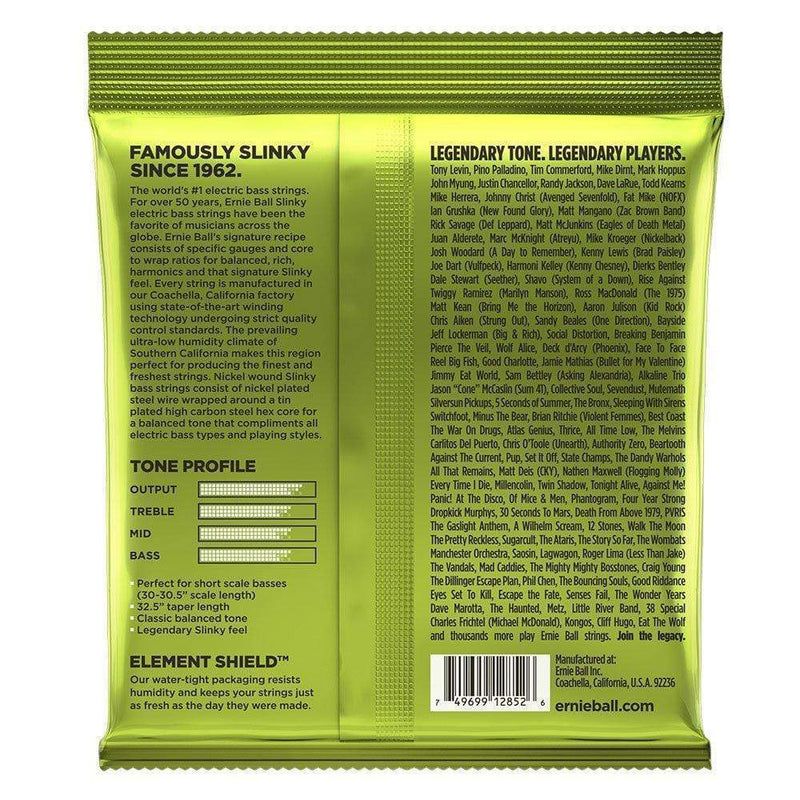Ernie Ball 2852 Regular Slinky Nickel Wound Short Scale Electric Bass Strings - .045-.105-Dirt Cheep