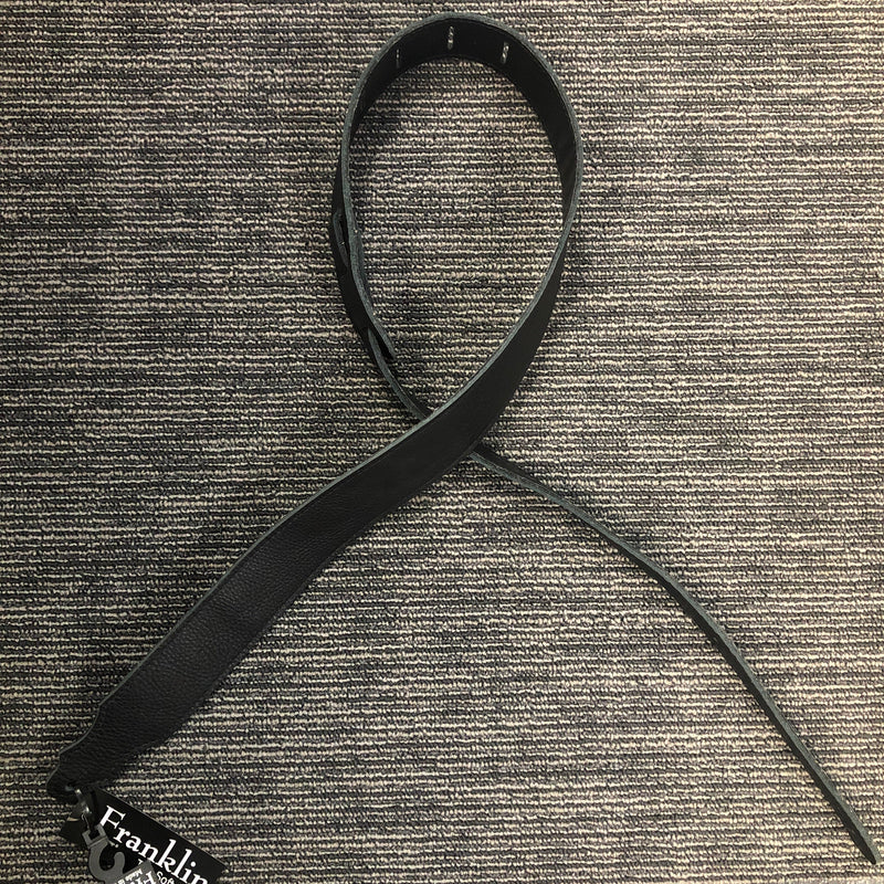 Franklin Straps 4A-BK-BK 2" Black Leather/Black Stitch/Buck Backing