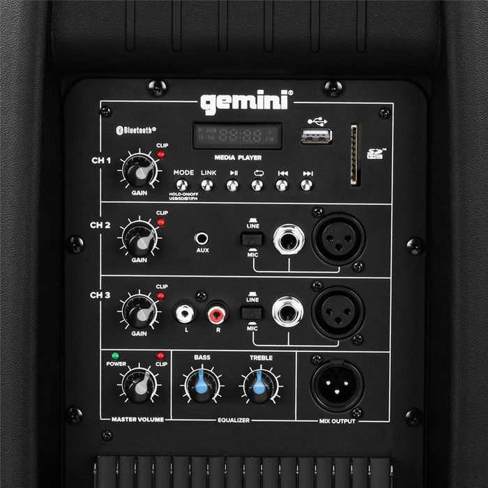 Gemini AS-2115BT 15" Powered Loudspeaker with Bluetooth
