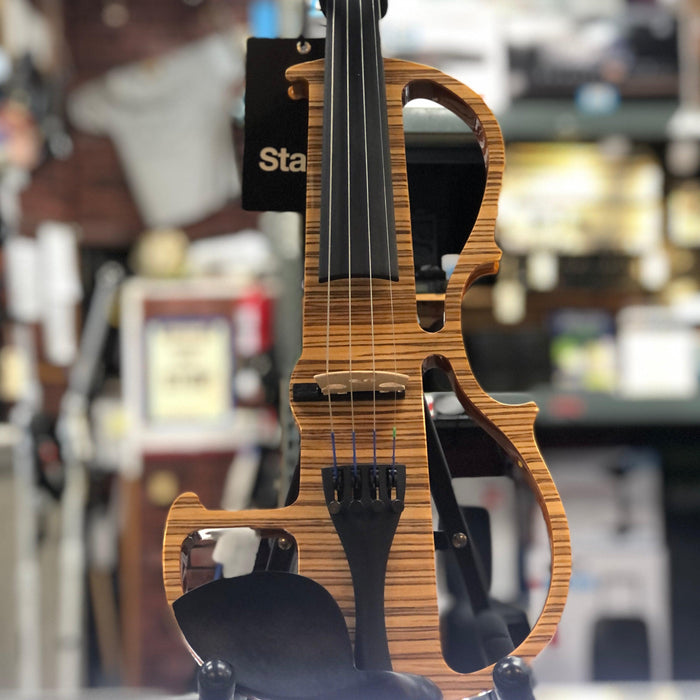 Geneva Advanced Electric Violin Outfit, Zebrawood