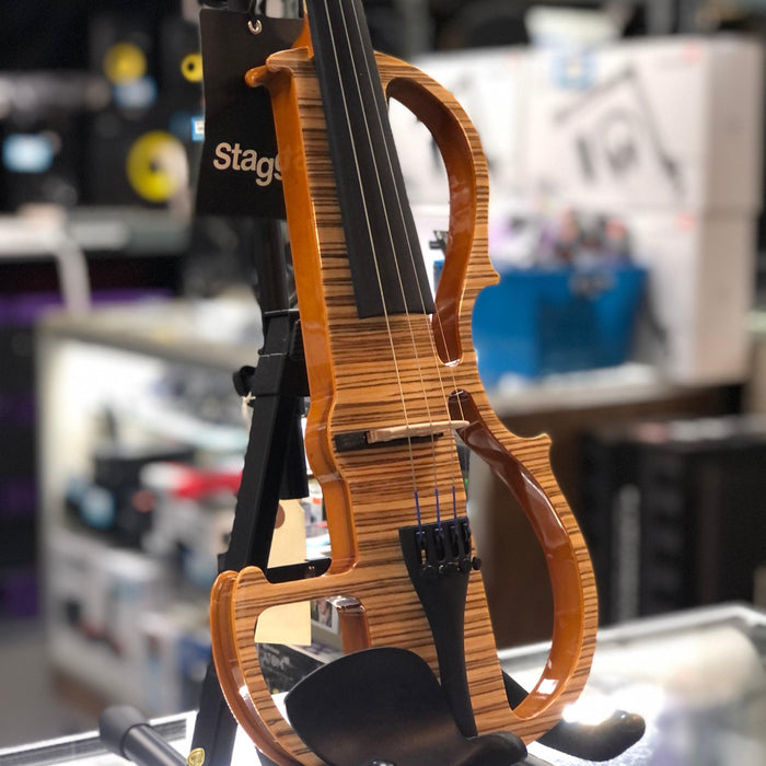 Geneva Advanced Electric Violin Outfit, Zebrawood