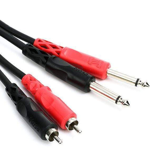 HOSA CPR-203 Stereo Interconnect, Dual 1/4 in TS to Dual RCA, 3 m-Dirt Cheep