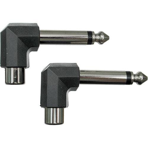 HOSA GPR-123 Right Angle RCA to Male TS 1/4" Adapters, 2-Pack-Dirt Cheep