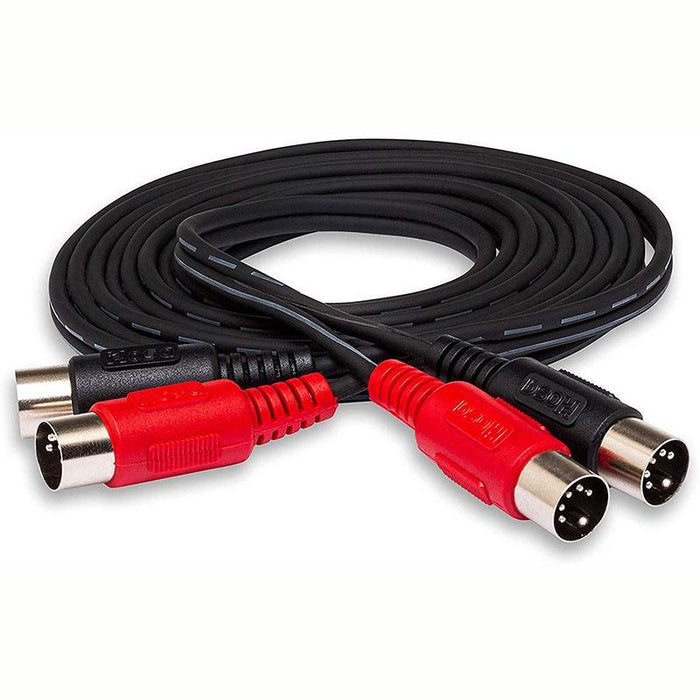 HOSA MID-203 Dual MIDI Cable, Dual 5-pin DIN to Same, 3 m