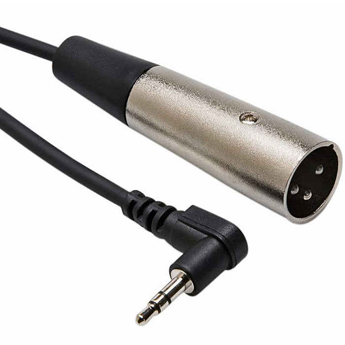HOSA XVM-110M Stereo 3.5mm Mini Right-Angle Male to XLR Male Cable, 10 Ft