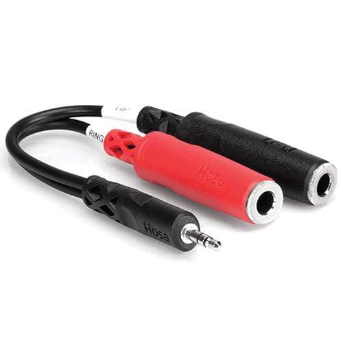 HOSA Stereo Breakout, 3.5 mm TRS to Dual 1/4 in TSF-Dirt Cheep