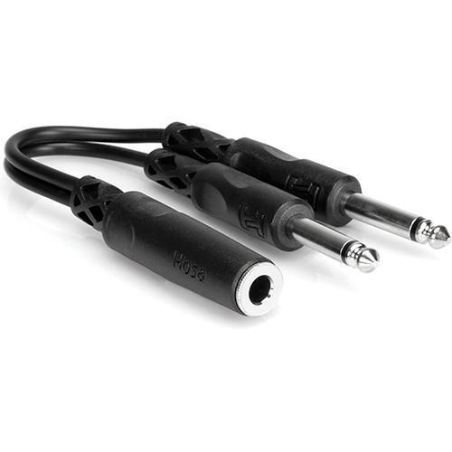 HOSA YPP-106 1/4" Female to Dual 1/4" Male Y-Cable (6")-Dirt Cheep