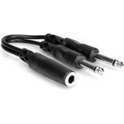 HOSA YPP-106 1/4" Female to Dual 1/4" Male Y-Cable (6")-Dirt Cheep