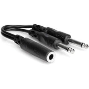 HOSA YPP-106 1/4" Female to Dual 1/4" Male Y-Cable (6")-Dirt Cheep
