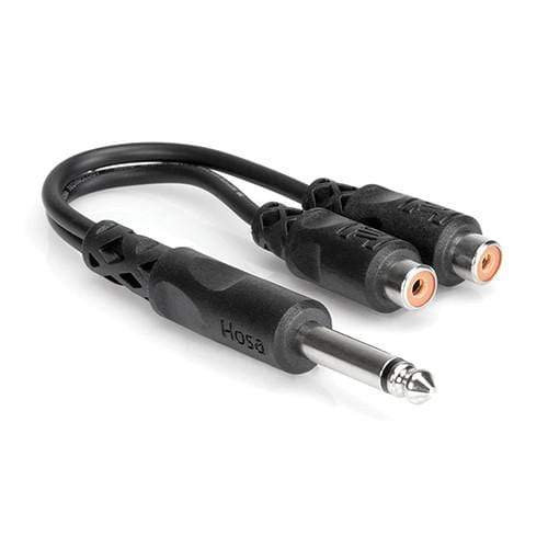 HOSA YPR-103 Y Cable, 1/4 in TS to Dual RCAF-Dirt Cheep