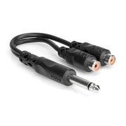 HOSA YPR-103 Y Cable, 1/4 in TS to Dual RCAF-Dirt Cheep