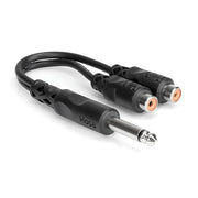HOSA YPR-103 Y Cable, 1/4 in TS to Dual RCAF-Dirt Cheep