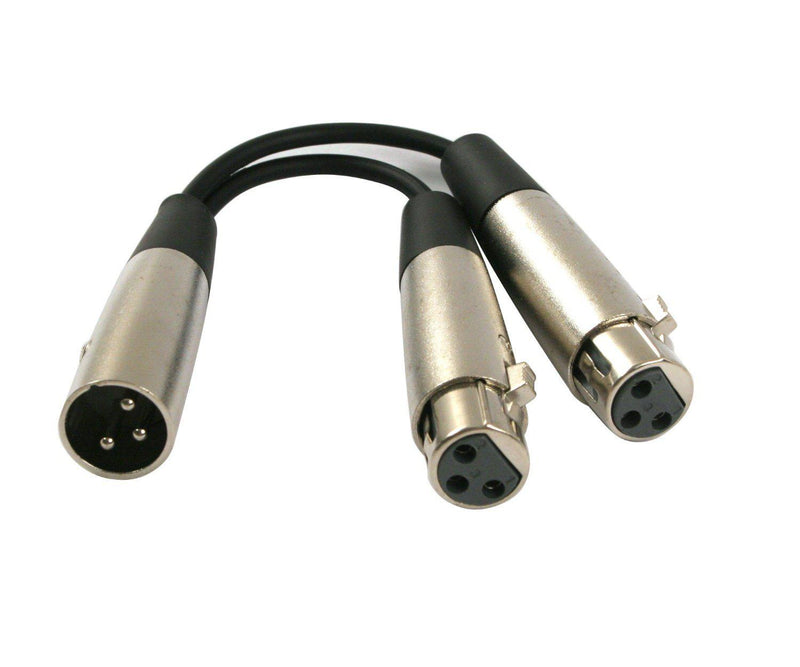 HOSA YXF-119 Y Cable, Dual XLR3F to XLR3M, 6 inch-Dirt Cheep