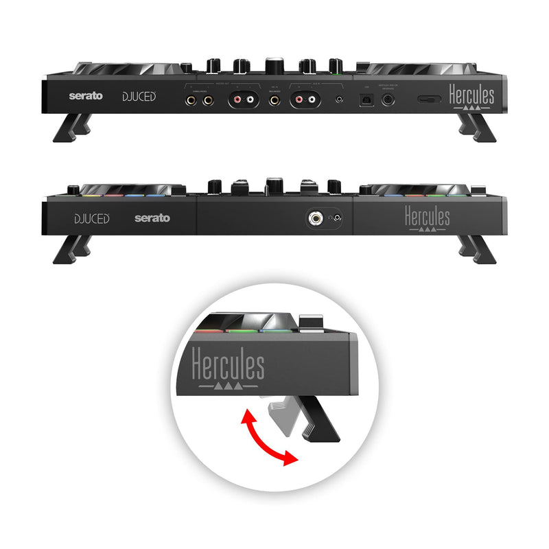 Hercules DJControl Inpulse 500: 2-deck USB DJ controller for Serato DJ and DJUCED (included)-Dirt Cheep