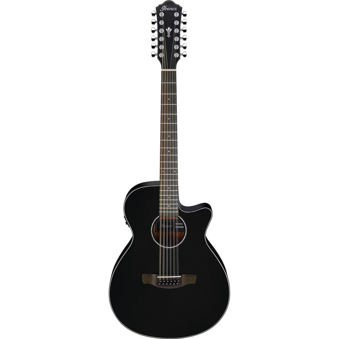Ibanez AEG5012 12-String Acoustic-Electric Guitar, Black