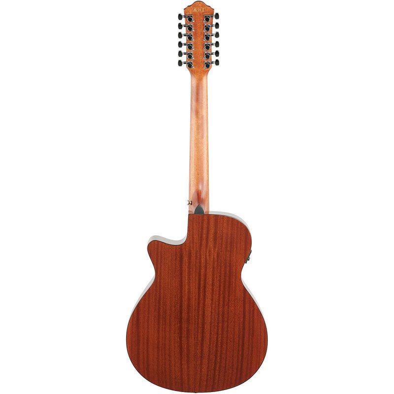 Ibanez AEG5012 12-String Acoustic Electric Guitar, Dark Violin Sunburst