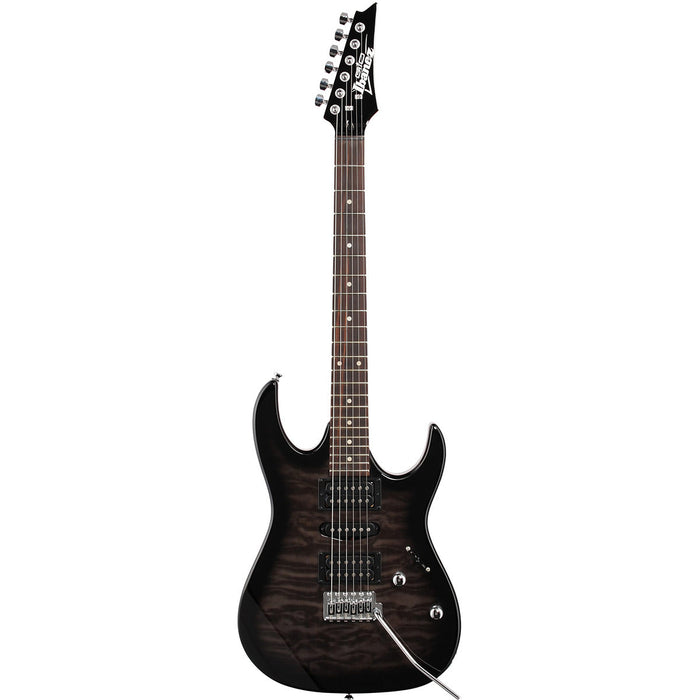 Ibanez GRX70QA RG GIO Series Electric Guitar, Transparent Black Sunburst
