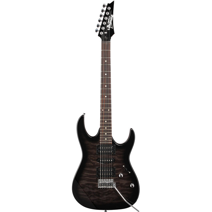 Ibanez GRX70QA RG GIO Series Electric Guitar, Transparent Blackburst