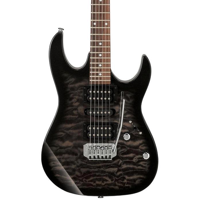 Ibanez GRX70QA RG GIO Series Electric Guitar, Transparent Blackburst